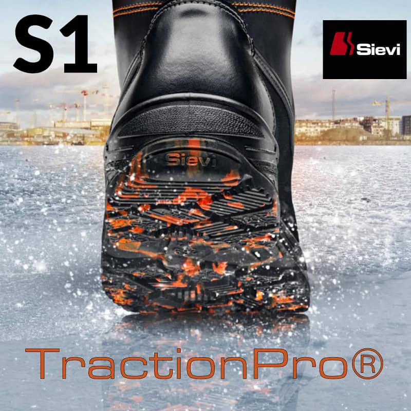 Sievi PROMO TR - S1 usnjeni delovni čevlji s Traction Pro