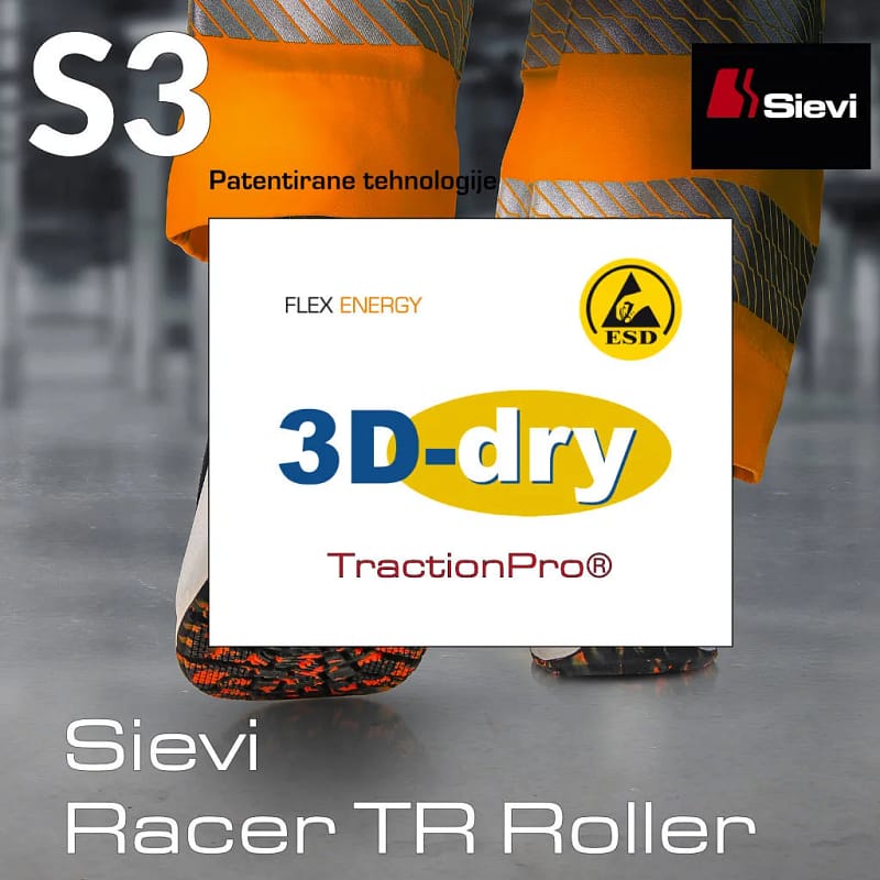 Delovni čevlji Sievi Racer TR Roller z BOA S3 - tehnologije