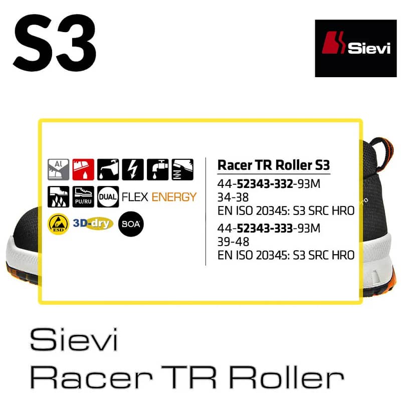 Delovni čevlji Sievi Racer TR Roller z BOA S3 - tehnologije 2